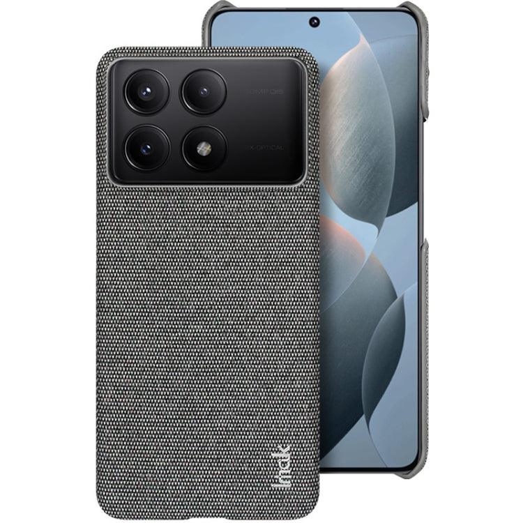 For Xiaomi Redmi K70 5G/K70 Pro 5G imak Ruiyi Series Cloth Texture PU + PC Phone Case(Dark Grey) - K70 Pro Cases by imak | Online Shopping UK | buy2fix