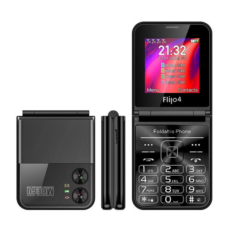 UNIWA F265 Flip Style Phone, 2.55 inch Mediatek MT6261D, FM, 4 SIM Cards, 21 Keys(Purple) - UNIWA by UNIWA | Online Shopping UK | buy2fix