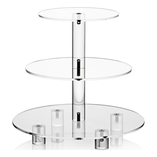 YX062 3 Tier Acrylic Circular Cupcake Stand - Storage Boxes by buy2fix | Online Shopping UK | buy2fix