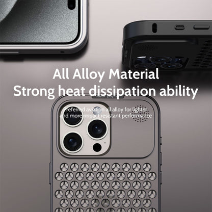 For iPhone 14 Pro Max R-JUST RJ58 Aromatherapy Metal Cooling Phone Case(Black) - iPhone 14 Pro Max Cases by R-JUST | Online Shopping UK | buy2fix