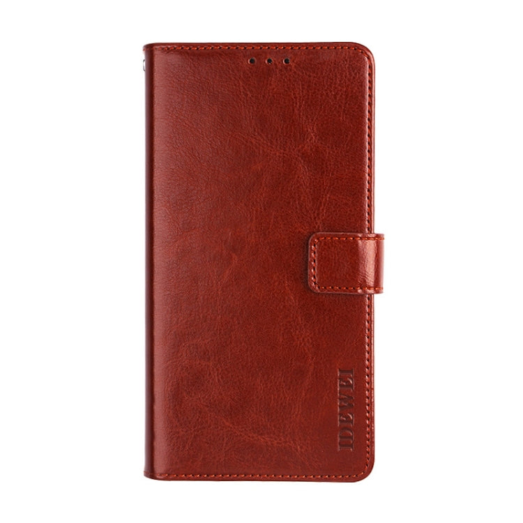 For DOOGEE X95 idewei Crazy Horse Texture Horizontal Flip Leather Case with Holder & Card Slots & Wallet(Brown) - More Brand by idewei | Online Shopping UK | buy2fix