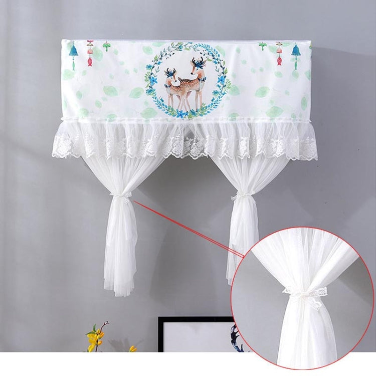 Do Not Take Dust-proof And Anti Direct Blowing Simple Wind Hanging Machine Air Conditioner Moon Cover, Size:Width 80 × Thickness 20 × Height 90cm(Green Leaf) - Dust Covers by buy2fix | Online Shopping UK | buy2fix