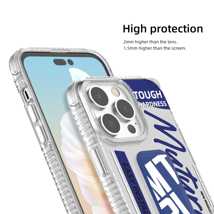 For iPhone 15 Pro Max Mutural Wing Flash Series TPU Phone Case with IML Stand(Blue) - iPhone 15 Pro Max Cases by Mutural | Online Shopping UK | buy2fix