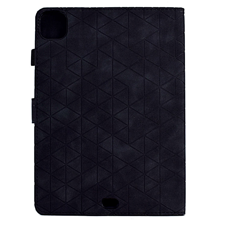 For iPad Pro 11 2024 Rhombus TPU Smart Leather Tablet Case(Black) - iPad Pro 11 2024 Cases by buy2fix | Online Shopping UK | buy2fix