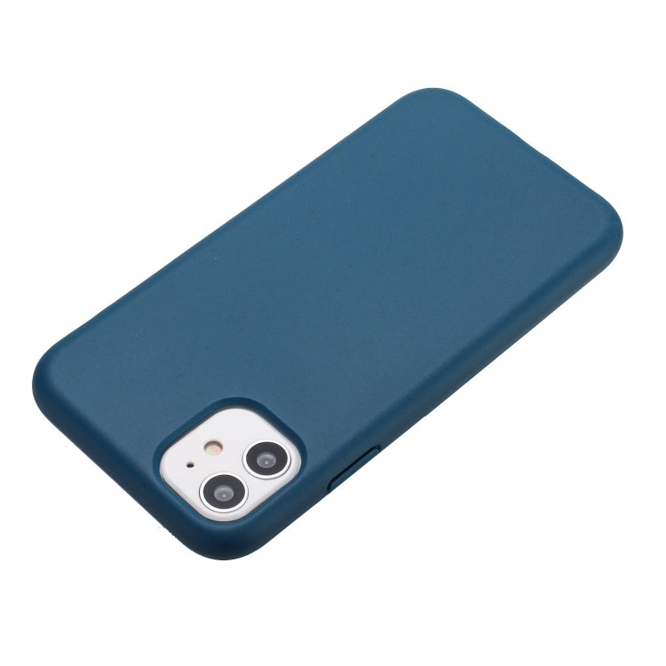 For iPhone 11 Wheat MagSafe Magnetic Straw Material + TPU Phone Case(Blue) - iPhone 11 Cases by buy2fix | Online Shopping UK | buy2fix