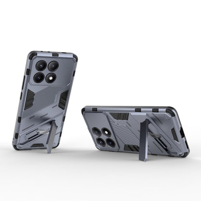 For Xiaomi Redmi K70E 5G Punk Armor 2 in 1 PC + TPU Phone Case with Holder(Grey) - K70E Cases by buy2fix | Online Shopping UK | buy2fix