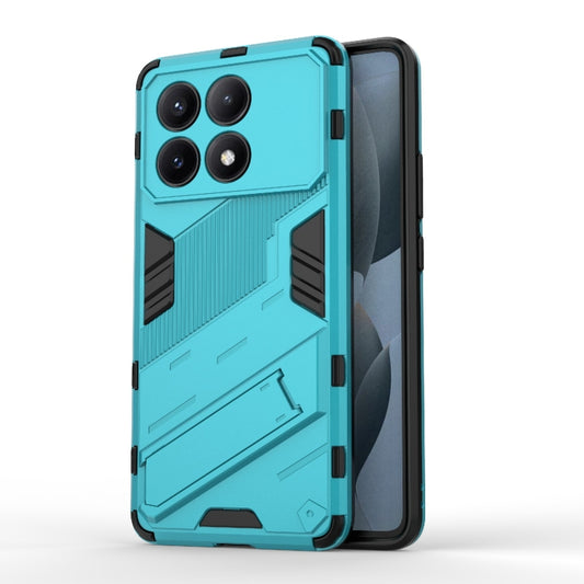 For Xiaomi Redmi K70E 5G Punk Armor 2 in 1 PC + TPU Phone Case with Holder(Blue) - K70E Cases by buy2fix | Online Shopping UK | buy2fix