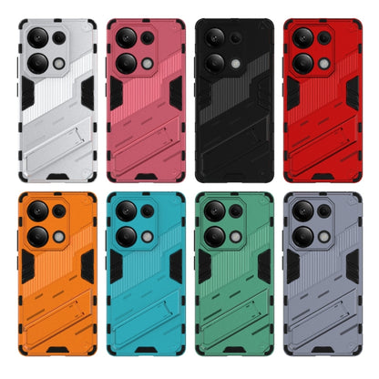 For Xiaomi Redmi Note 13 Pro 4G Global Punk Armor 2 in 1 PC + TPU Phone Case with Holder(Grey) - Note 13 Pro Cases by buy2fix | Online Shopping UK | buy2fix