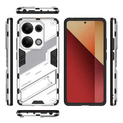 For Xiaomi Redmi Note 13 Pro 4G Global Punk Armor 2 in 1 PC + TPU Phone Case with Holder(White) - Note 13 Pro Cases by buy2fix | Online Shopping UK | buy2fix