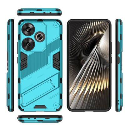 For Xiaomi Redmi Turbo 3 5G Punk Armor 2 in 1 PC + TPU Phone Case with Holder(Blue) - Xiaomi Cases by buy2fix | Online Shopping UK | buy2fix