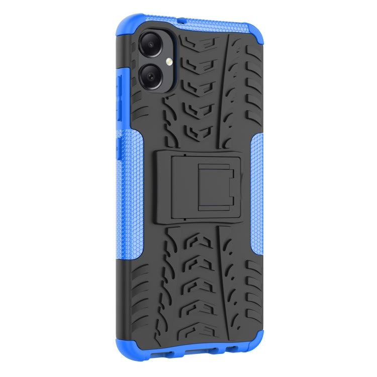 For Samsung Galaxy A05 4G Tire Texture TPU + PC Phone Case with Holder(Blue) - Galaxy Phone Cases by buy2fix | Online Shopping UK | buy2fix