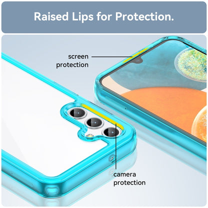 For Samsung Galaxy Jump 3 Colorful Series Acrylic Hybrid TPU Phone Case(Transparent Blue) - Galaxy Phone Cases by buy2fix | Online Shopping UK | buy2fix