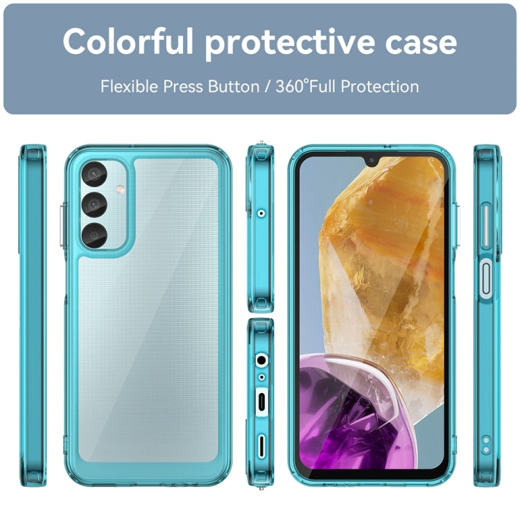 For Samsung Galaxy F15 Colorful Series Acrylic Hybrid TPU Phone Case(Transparent Blue) - Galaxy Phone Cases by buy2fix | Online Shopping UK | buy2fix