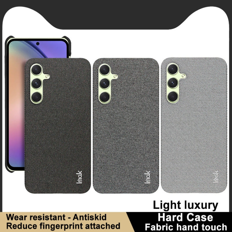 For Samsung Galaxy A55 5G imak Ruiyi Series Cloth Texture PU + PC Phone Case(Light Grey) - Galaxy Phone Cases by imak | Online Shopping UK | buy2fix