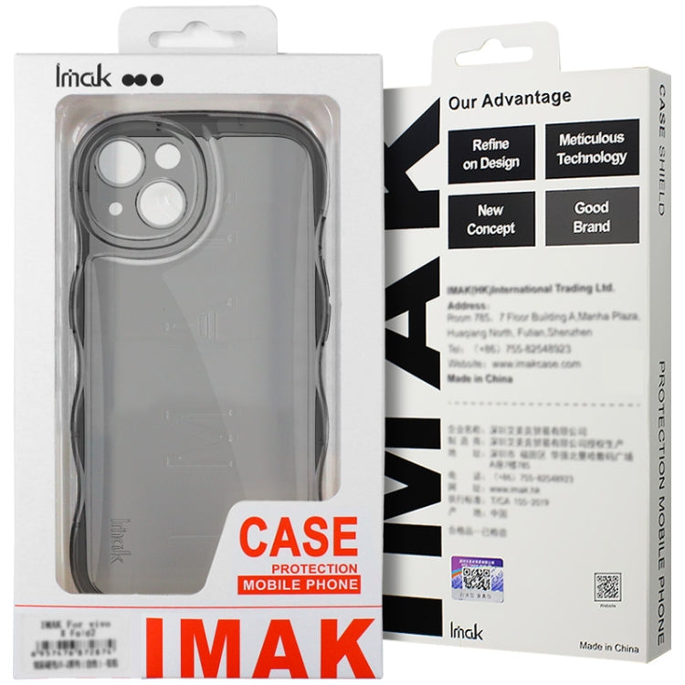 For Xiaomi 14 Pro 5G IMAK Wave Bubble Soft Shockproof Phone Case(Transparent Black) - 14 Pro Cases by imak | Online Shopping UK | buy2fix