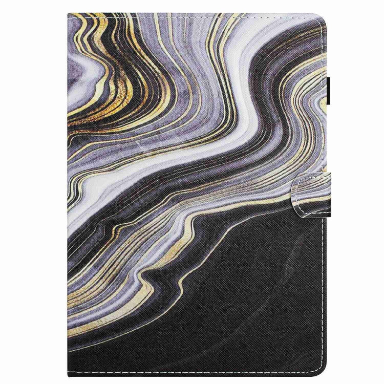 For iPad 11 Pro 2024 / 2020 / Air 4 10.9 Marble Pattern Stitching Smart Leather Tablet Case(Black Gold) - iPad Air (2022) / (2020) 10.9 Cases by buy2fix | Online Shopping UK | buy2fix