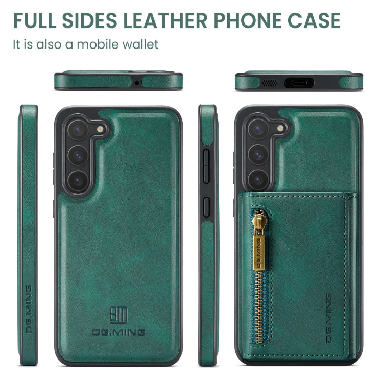 For Samsung Galaxy S23+ DG.MING M5 Series Zip RFID Multi Card Detachable Leather Phone Case(Green) - Galaxy S23+ 5G Cases by DG.MING | Online Shopping UK | buy2fix