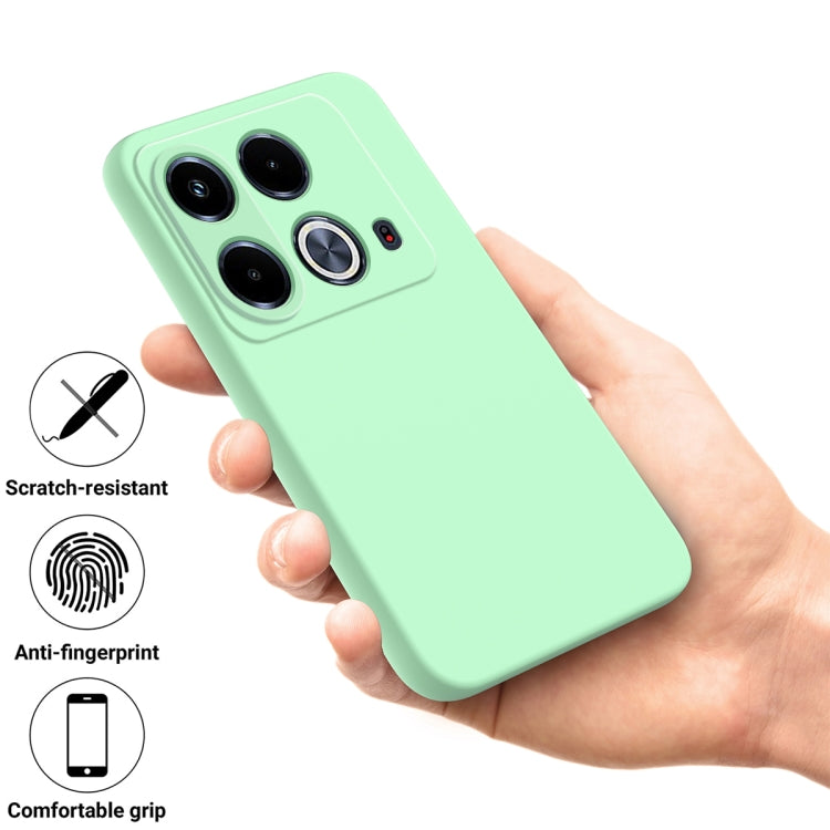 For Infinix Note 40 4G Solid Color Liquid Silicone Dropproof Full Coverage Protective Case(Green) - Infinix Cases by buy2fix | Online Shopping UK | buy2fix