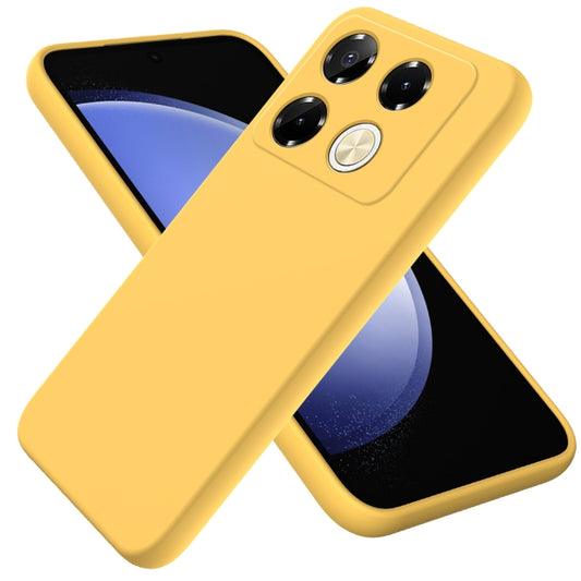 For Infinix Note 40 Pro 4G Solid Color Liquid Silicone Dropproof Full Coverage Protective Case(Yellow) - Infinix Cases by buy2fix | Online Shopping UK | buy2fix