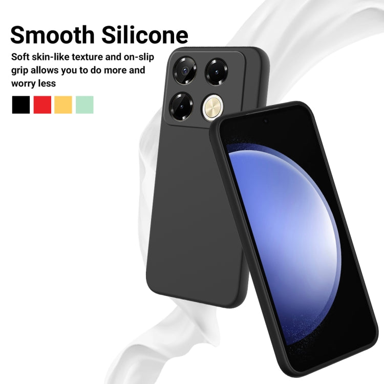 For Infinix Note 40 Pro 4G Solid Color Liquid Silicone Dropproof Full Coverage Protective Case(Black) - Infinix Cases by buy2fix | Online Shopping UK | buy2fix