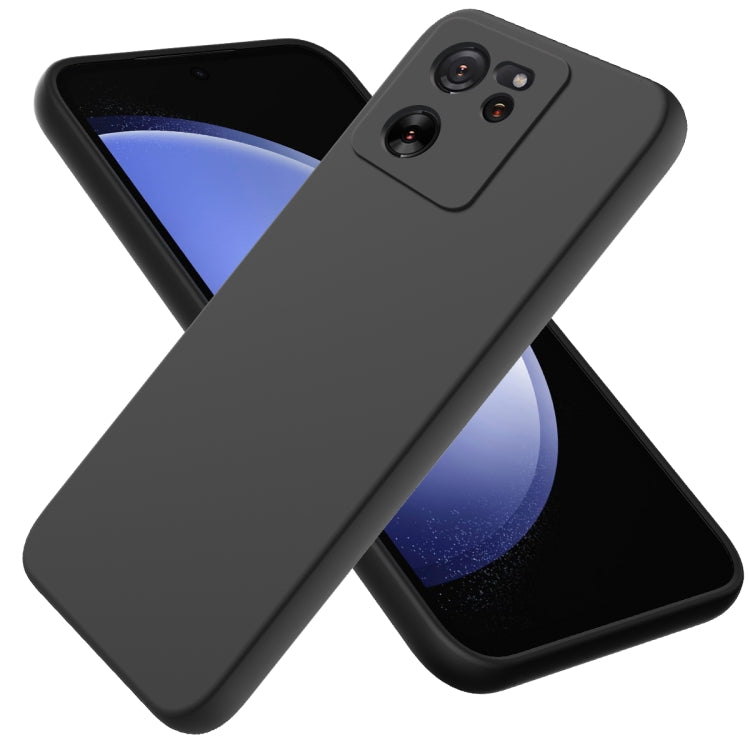 For Xiaomi 13T/13T Pro/Redmi K60 Ultra Solid Color Liquid Silicone Dropproof Full Coverage Phone Case(Black) - Redmi K60 Ultra Cases by buy2fix | Online Shopping UK | buy2fix