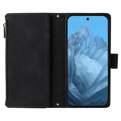 For Google Pixel 9 Multifunctional Multi-Card Wallet Phone Leather Case(Black) - Google Cases by buy2fix | Online Shopping UK | buy2fix