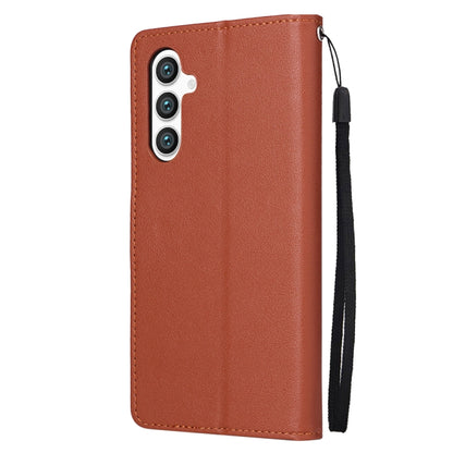 For Samsung Galaxy S24+ 5G 3-Card Slots Multifunctional Leather Phone Case(Brown) - Galaxy S24+ 5G Cases by buy2fix | Online Shopping UK | buy2fix
