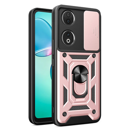 For Honor 90 5G Sliding Camera Cover Design TPU+PC Phone Case(Rose Gold) - Honor Cases by buy2fix | Online Shopping UK | buy2fix