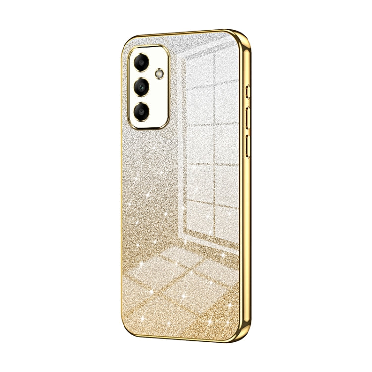 For Samsung Galaxy A05s Gradient Glitter Powder Electroplated Phone Case(Gold) - Galaxy Phone Cases by buy2fix | Online Shopping UK | buy2fix