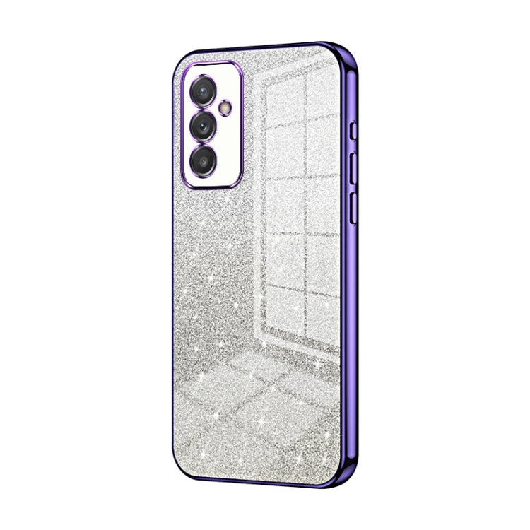 For Samsung Galaxy A82 5G Gradient Glitter Powder Electroplated Phone Case(Purple) - Galaxy Phone Cases by buy2fix | Online Shopping UK | buy2fix