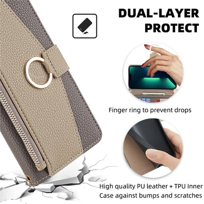 For OnePlus 11 Crossbody Litchi Texture Leather Phone Case(Grey) - OnePlus Cases by buy2fix | Online Shopping UK | buy2fix