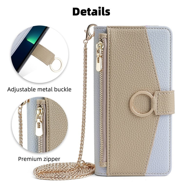 For TCL 50 SE 4G Crossbody Litchi Texture Leather Phone Case(Blue) - More Brand by buy2fix | Online Shopping UK | buy2fix