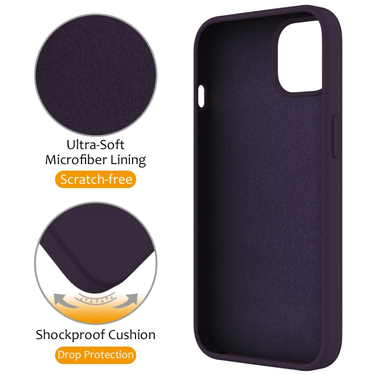 For iPhone 12 MagSafe Magnetic Liquid Silicone Phone Case with Ring Holder(Purple) - iPhone 12 / 12 Pro Cases by buy2fix | Online Shopping UK | buy2fix