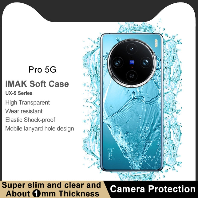 For vivo X100 Pro 5G IMAK UX-5 Series Transparent TPU Phone Case - X100 Pro Cases by imak | Online Shopping UK | buy2fix