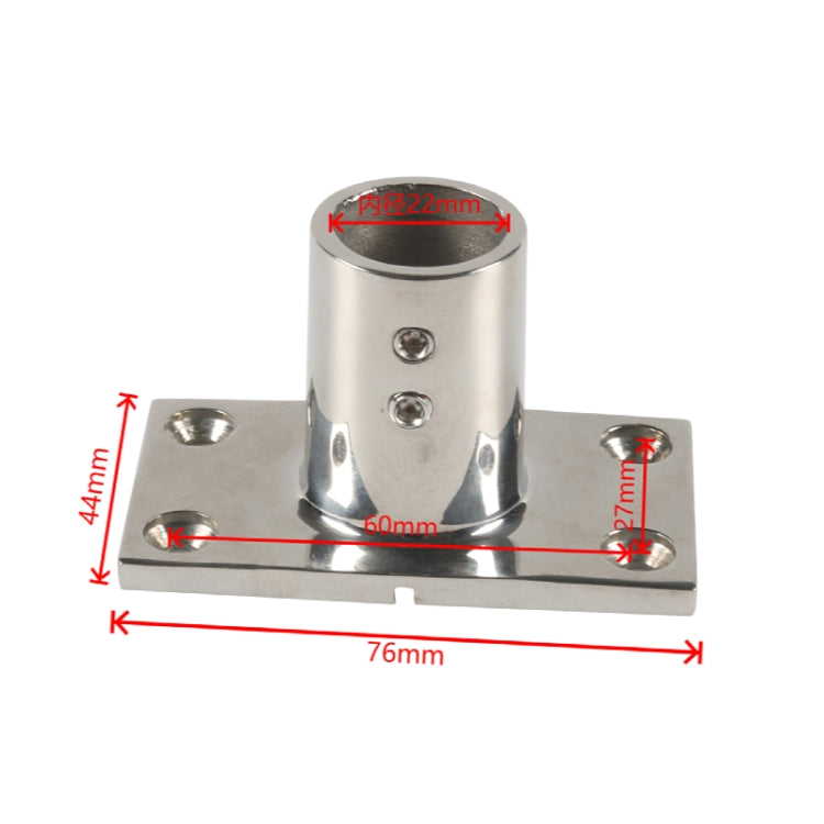 A8767 Ship / Yacht 316 Stainless Steel 90 Degree Square Tube Holder with Screws + Wrench(Silver) - Marine Accessories & Parts by buy2fix | Online Shopping UK | buy2fix