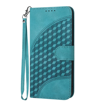 For Motorola Edge 5G 2024 YX0060 Elephant Head Embossed Phone Leather Case with Lanyard(Light Blue) - Motorola Cases by buy2fix | Online Shopping UK | buy2fix