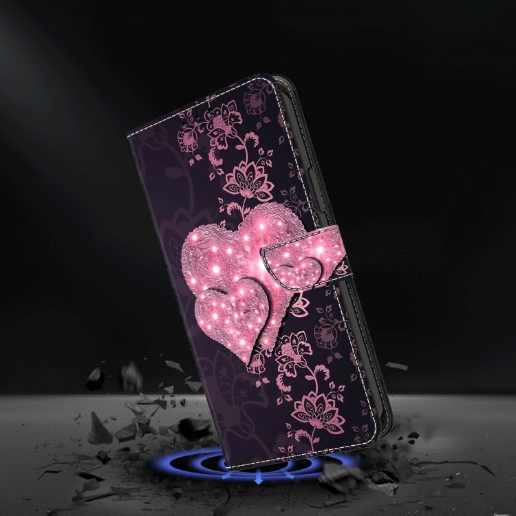 For Samsung Galaxy A55 5G Crystal 3D Shockproof Protective Leather Phone Case(Lace Love) - Galaxy Phone Cases by buy2fix | Online Shopping UK | buy2fix