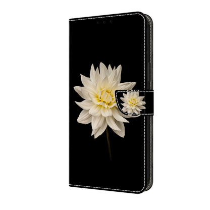 For Honor Magic6 Lite Crystal 3D Shockproof Protective Leather Phone Case(White Flower) - Honor Cases by buy2fix | Online Shopping UK | buy2fix