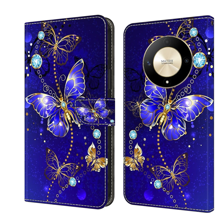 For Honor Magic6 Lite Crystal 3D Shockproof Protective Leather Phone Case(Diamond Butterfly) - Honor Cases by buy2fix | Online Shopping UK | buy2fix