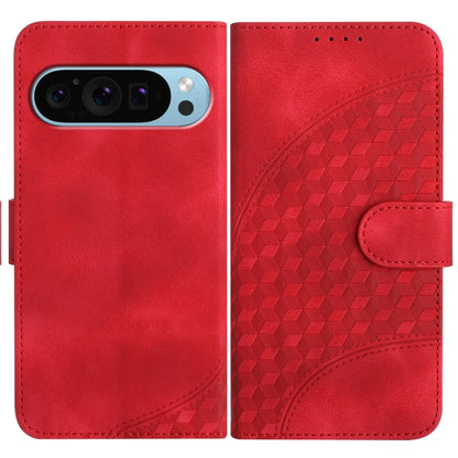 For Google Pixel 9 YX0060 Elephant Head Embossed Phone Leather Case with Lanyard(Red) - Google Cases by buy2fix | Online Shopping UK | buy2fix