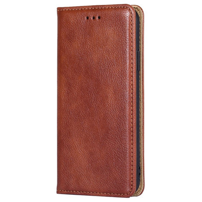 For Xiaomi 14 Pro Gloss Oil Solid Color Magnetic Leather Phone Case(Brown) - 14 Pro Cases by buy2fix | Online Shopping UK | buy2fix