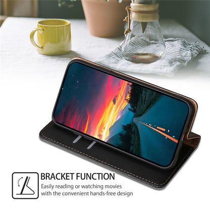 For Motorola Moto G Play 4G 2024 Gloss Oil Solid Color Magnetic Leather Phone Case(Black) - Motorola Cases by buy2fix | Online Shopping UK | buy2fix