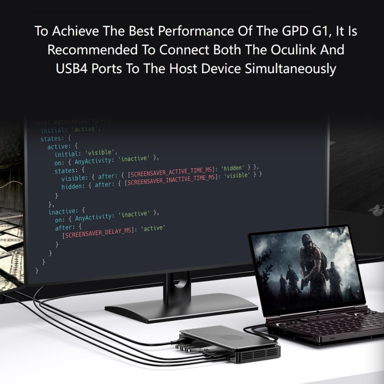 GPD G1 AMD Radeon RX 7600M XT Graphics Card Expansion Dock, Memory:8GB(Dark Grey) - USB 3.0 HUB by GPD | Online Shopping UK | buy2fix