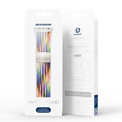 For Apple Watch Ultra 49mm DUX DUCIS Mixture Pro Series Magnetic Buckle Nylon Braid Watch Band(New Rainbow) - Watch Bands by DUX DUCIS | Online Shopping UK | buy2fix