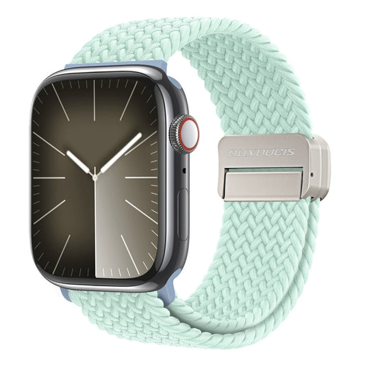 For Apple Watch Series 8 45mm DUX DUCIS Mixture Pro Series Magnetic Buckle Nylon Braid Watch Band(Light Mint) - Watch Bands by DUX DUCIS | Online Shopping UK | buy2fix