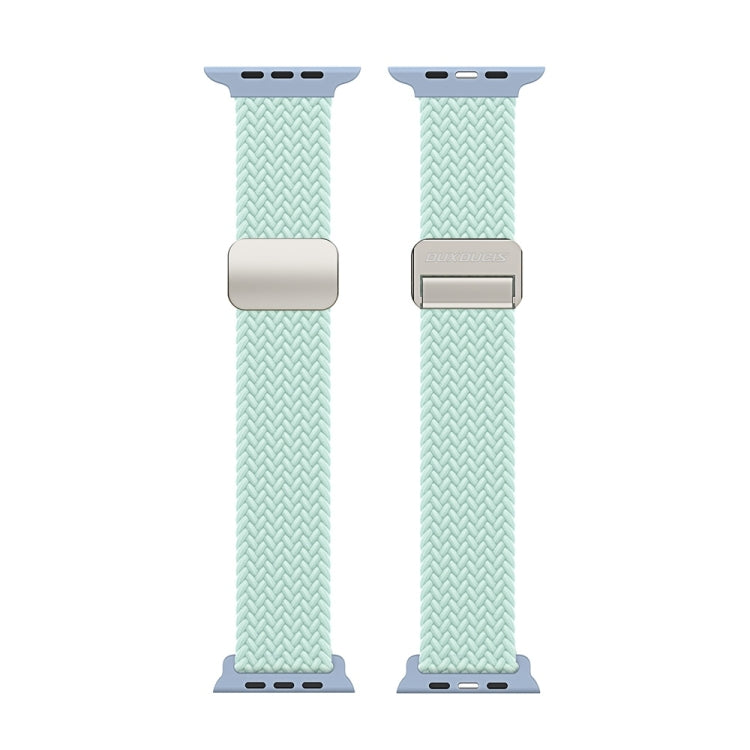 For Apple Watch SE 44mm DUX DUCIS Mixture Pro Series Magnetic Buckle Nylon Braid Watch Band(Light Mint) - Watch Bands by DUX DUCIS | Online Shopping UK | buy2fix