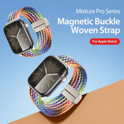 For Apple Watch Series 6 40mm DUX DUCIS Mixture Pro Series Magnetic Buckle Nylon Braid Watch Band(New Rainbow) - Watch Bands by DUX DUCIS | Online Shopping UK | buy2fix