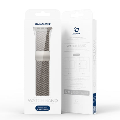 For Apple Watch Series 10 42mm DUX DUCIS Mixture Pro Series Magnetic Buckle Nylon Braid Watch Band(Clay) - Watch Bands by DUX DUCIS | Online Shopping UK | buy2fix