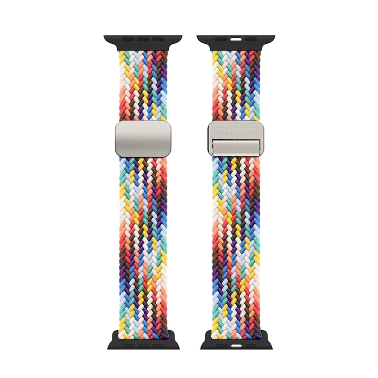 For Apple Watch Series 10 42mm DUX DUCIS Mixture Pro Series Magnetic Buckle Nylon Braid Watch Band(Rainbow) - Watch Bands by DUX DUCIS | Online Shopping UK | buy2fix