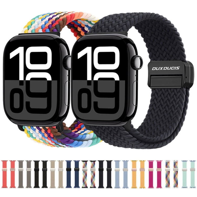 For Apple Watch Series 10 46mm DUX DUCIS Mixture Pro Series Magnetic Buckle Nylon Braid Watch Band(Clay) - Watch Bands by DUX DUCIS | Online Shopping UK | buy2fix